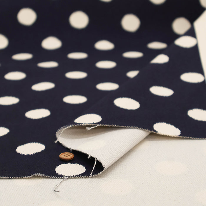 #8 Cotton Canvas Printed Fabric - Snowy Pattern - nomura tailor