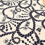 #8 Cotton Canvas Printed Fabric - Sumo Pattern - nomura tailor