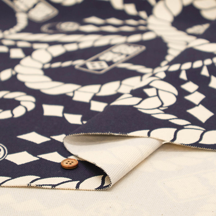 #8 Cotton Canvas Printed Fabric - Sumo Pattern - nomura tailor