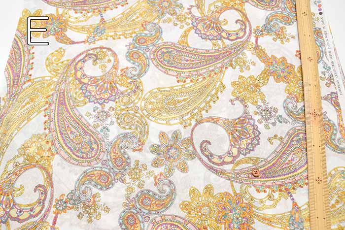 Cotton Voile Print Fabric - Paisley - nomura tailor