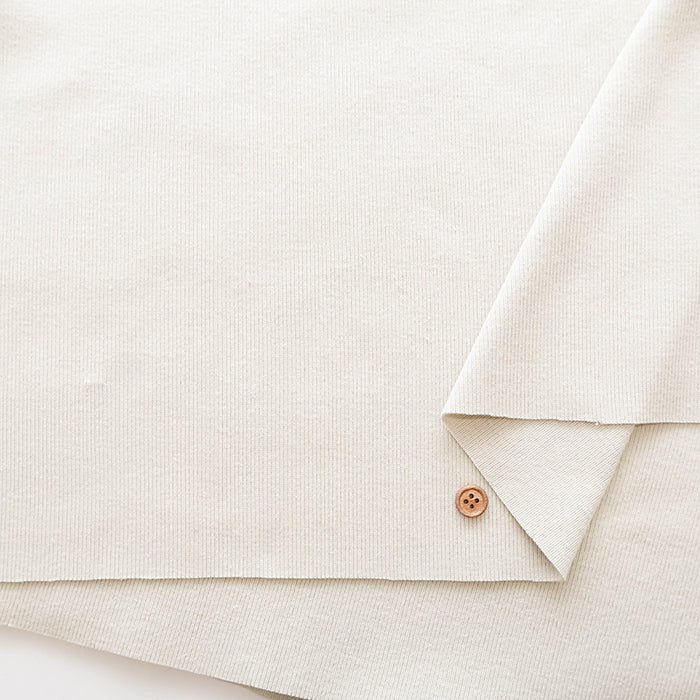 Solid Cotton Rib Knit Fabric - Plain - nomura tailor