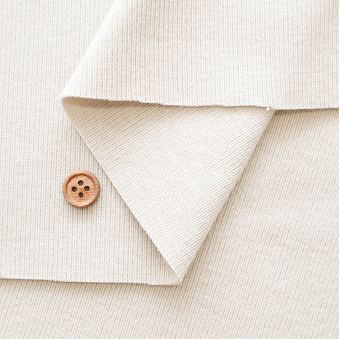 Solid Cotton Rib Knit Fabric - Plain - nomura tailor