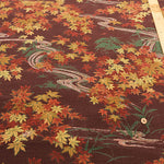 Cotton 21W Cord Print Fabric - Maple Leaves - nomura tailor