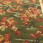 Cotton 21W Cord Print Fabric - Maple Leaves - nomura tailor