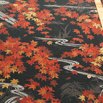 Cotton 21W Cord Print Fabric - Maple Leaves - nomura tailor