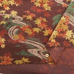 Cotton 21W Cord Print Fabric - Maple Leaves - nomura tailor