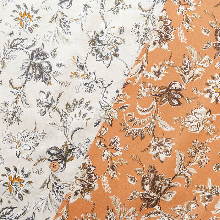 60"Cotton Lawn Fabric - Flower - nomura tailor