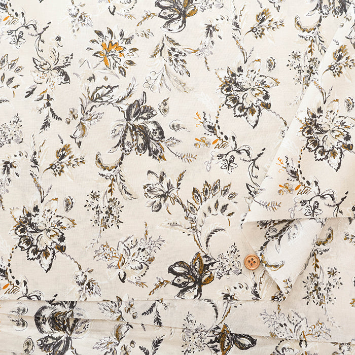 60"Cotton Lawn Fabric - Flower - nomura tailor