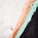 Made in China Long Pile Faux Fur Fabric - Plain - nomura tailor