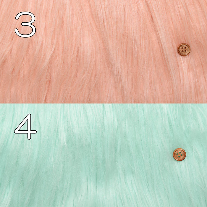 Made in China Long Pile Faux Fur Fabric - Plain - nomura tailor