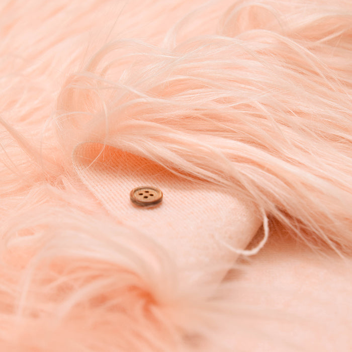 Made in China Long Pile Faux Fur Fabric - Plain - nomura tailor