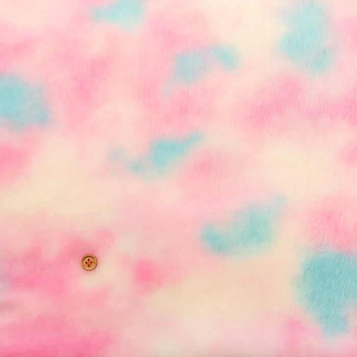 Made in China Polyester Orange Rainbow Fur Fabric - nomura tailor