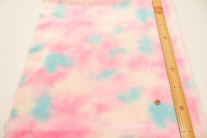 Made in China Polyester Orange Rainbow Fur Fabric - nomura tailor