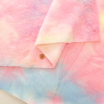 Made in China Polyester Orange Rainbow Fur Fabric - nomura tailor