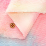 Made in China Polyester Orange Rainbow Fur Fabric - nomura tailor