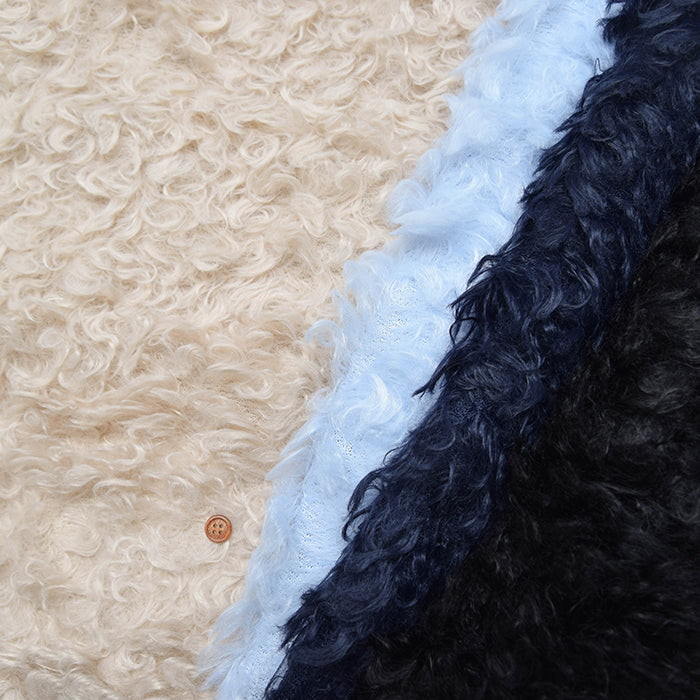 Polyester Curl Fur Fabric - Plain - nomura tailor