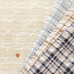 Made in China Trend Fabric Polyester Embossed Tartan Check Fabric - nomura tailor