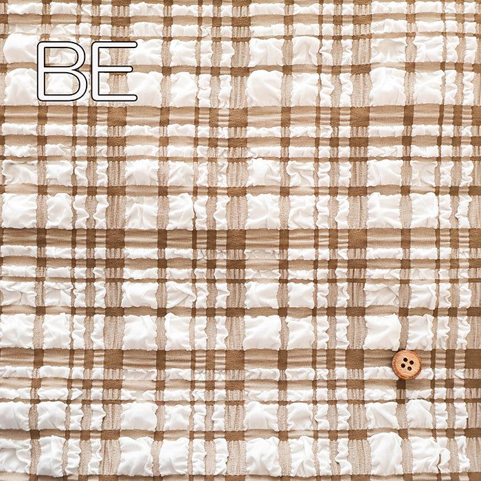 Made in China Trend Fabric Polyester Embossed Tartan Check Fabric - nomura tailor