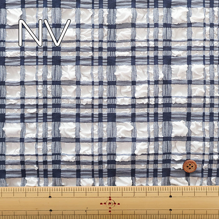Made in China Trend Fabric Polyester Embossed Tartan Check Fabric - nomura tailor