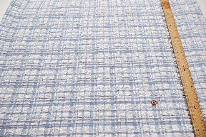 Made in China Trend Fabric Polyester Embossed Tartan Check Fabric - nomura tailor