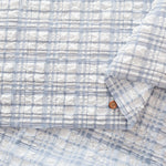 Made in China Trend Fabric Polyester Embossed Tartan Check Fabric - nomura tailor