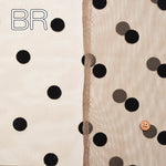 Made in China - Polyester Tulle Flocked Fabric - Dot Pattern - nomura tailor
