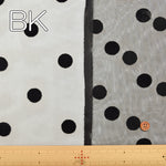 Made in China - Polyester Tulle Flocked Fabric - Dot Pattern - nomura tailor