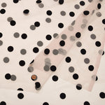 Made in China - Polyester Tulle Flocked Fabric - Dot Pattern - nomura tailor