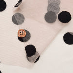 Made in China - Polyester Tulle Flocked Fabric - Dot Pattern - nomura tailor