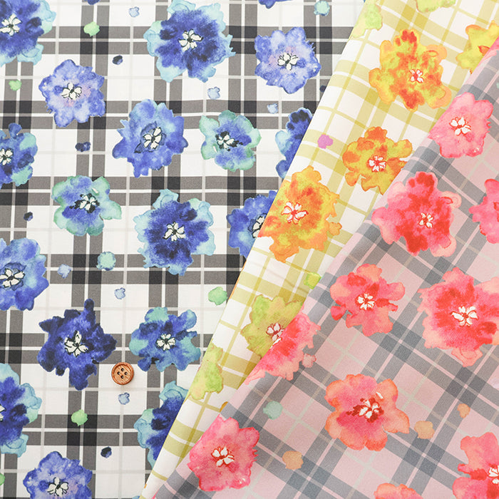 Made in China Polyester Inkjet-printed Fabric - Check and Flower 1 - nomura tailor