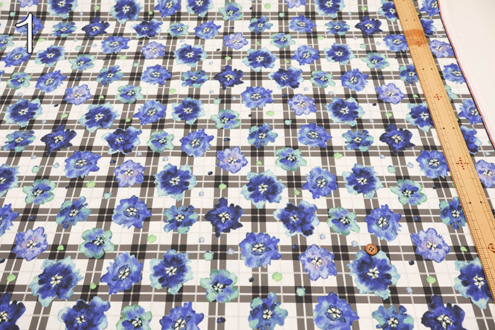 Made in China Polyester Inkjet-printed Fabric - Check and Flower 1 - nomura tailor
