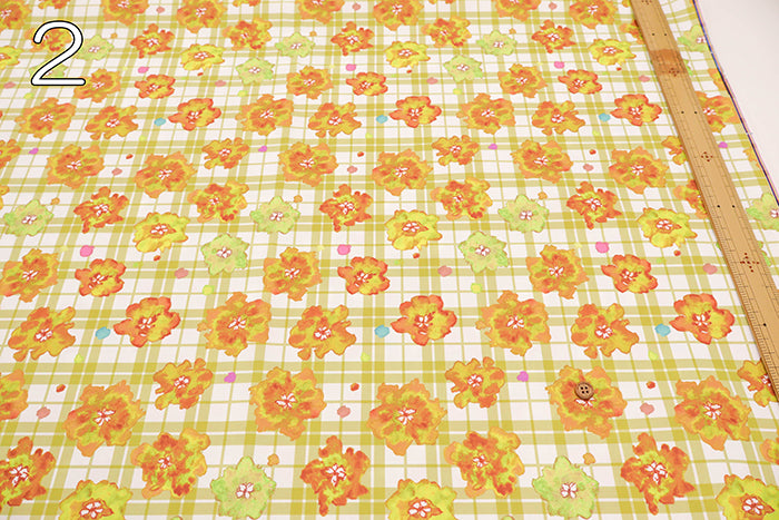 Made in China Polyester Inkjet-printed Fabric - Check and Flower 1 - nomura tailor