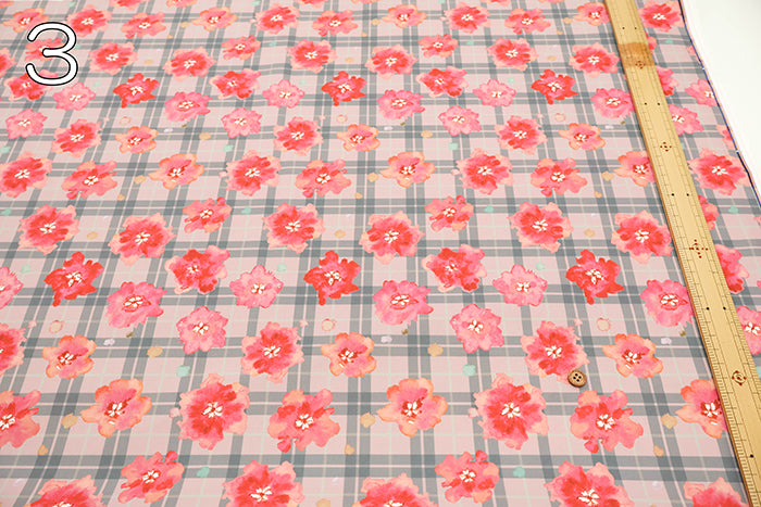 Made in China Polyester Inkjet-printed Fabric - Check and Flower 1 - nomura tailor