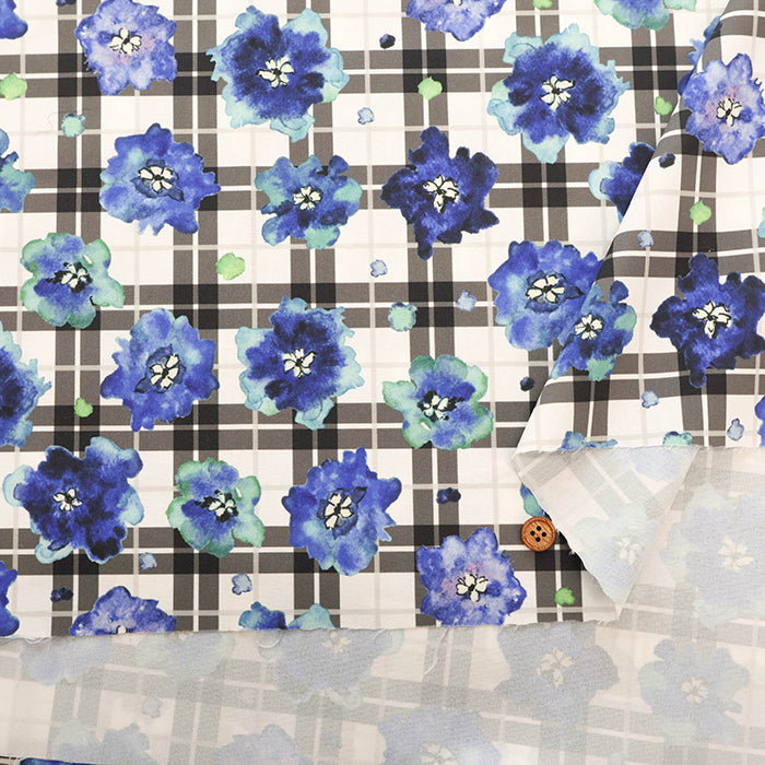 Made in China Polyester Inkjet-printed Fabric - Check and Flower 1 - nomura tailor