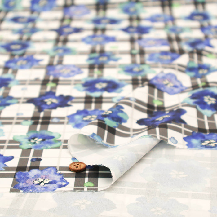 Made in China Polyester Inkjet-printed Fabric - Check and Flower 1 - nomura tailor