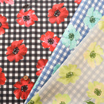 Made in China Polyester Inkjet-printed Fabric - Check and Flower 2 - nomura tailor