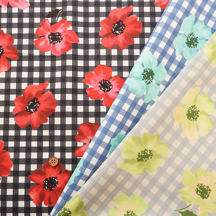 Made in China Polyester Inkjet-printed Fabric - Check and Flower 2 - nomura tailor