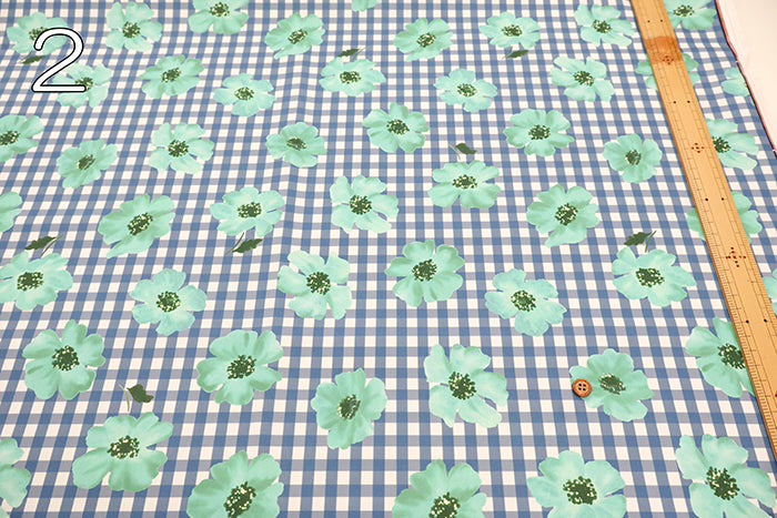 Made in China Polyester Inkjet-printed Fabric - Check and Flower 2 - nomura tailor