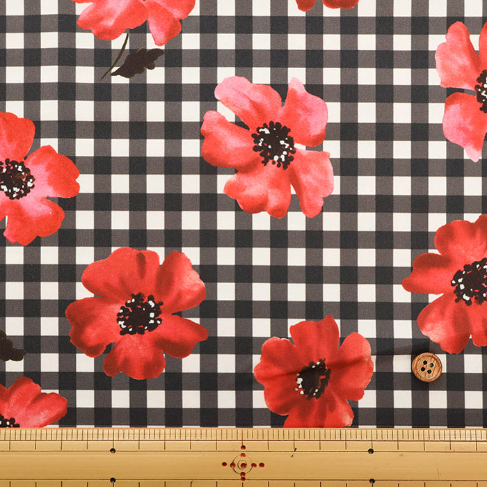 Made in China Polyester Inkjet-printed Fabric - Check and Flower 2 - nomura tailor