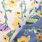 Half Linen Muslin printed Fabric - Flower - nomura tailor