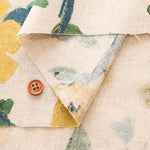 Half Linen Muslin printed Fabric - Flower - nomura tailor
