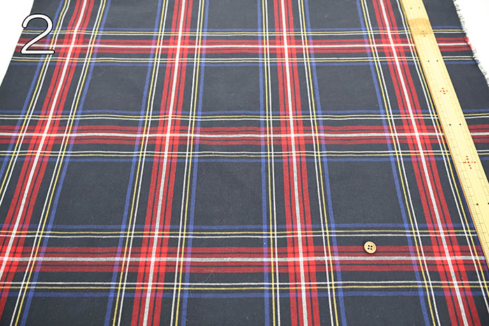 Cotton Slub Tartan Check Fablic