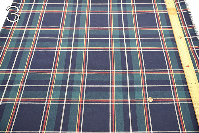 Cotton Slub Tartan Check Fablic