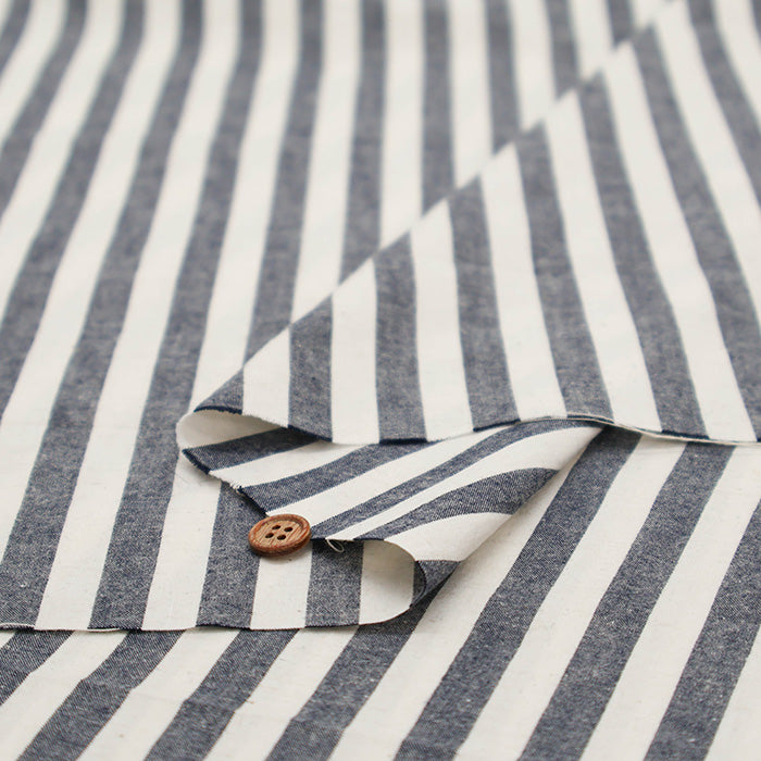 C/L Washed Weather Fabric ‐ Stripe - nomura tailor