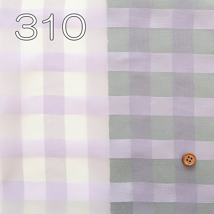 Polyester Organza Fabric - Check - nomura tailor