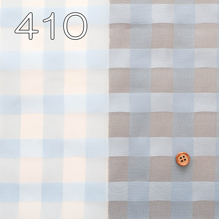 Polyester Organza Fabric - Check - nomura tailor