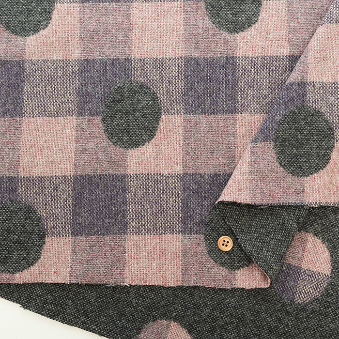 Double Weave Wool Fabric - Dot Check - nomura tailor