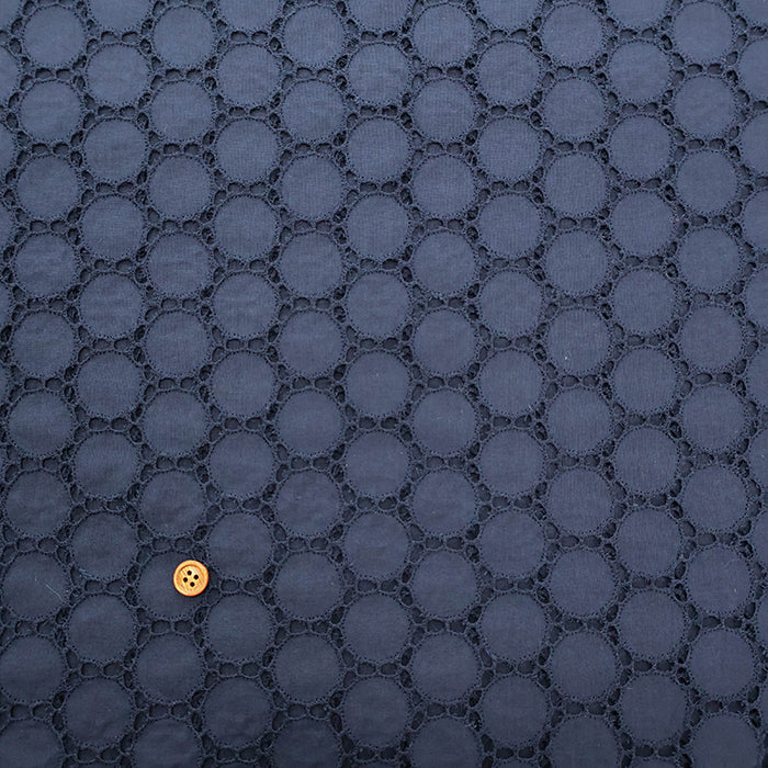 Cotton Lawn Lace Fabric - Circle - nomura tailor