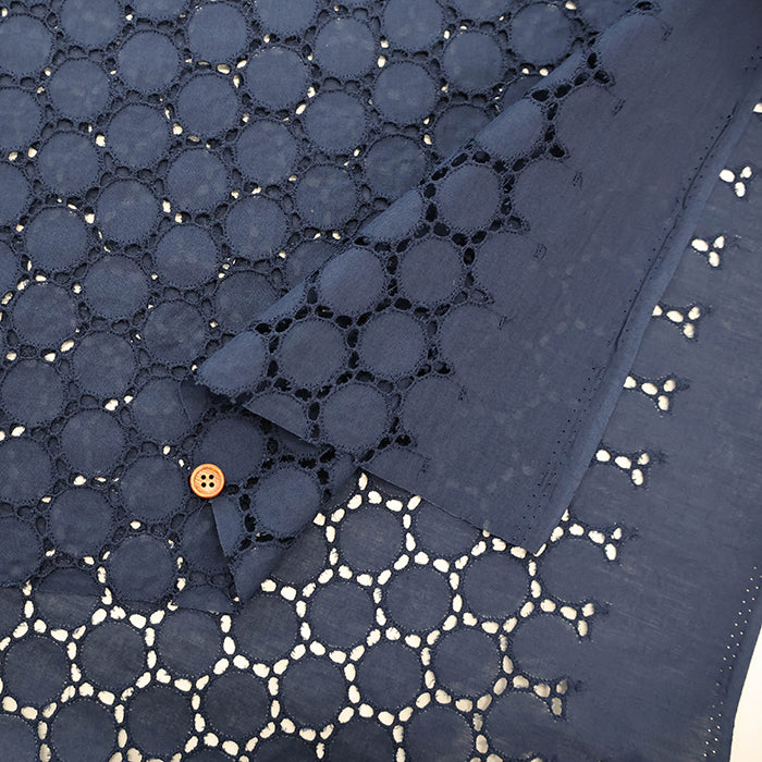 Cotton Lawn Lace Fabric - Circle - nomura tailor