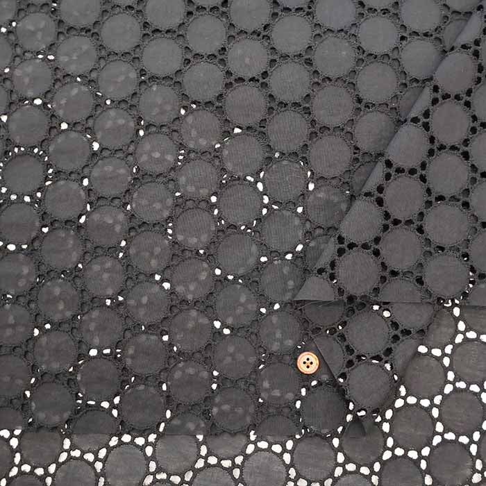 Cotton Lawn Lace Fabric - Circle - nomura tailor